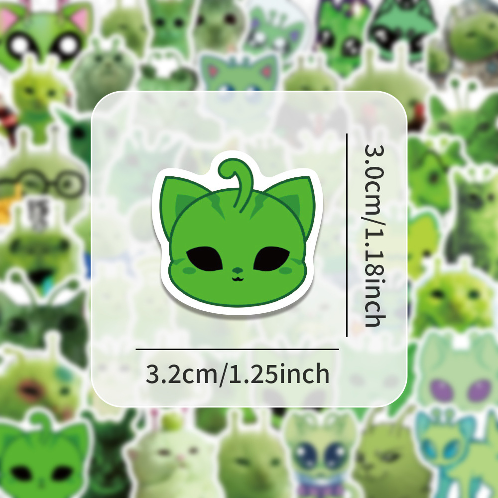 100pcs Fun Alien Cat Emoji Sti - Good Laptop Accessories review and price