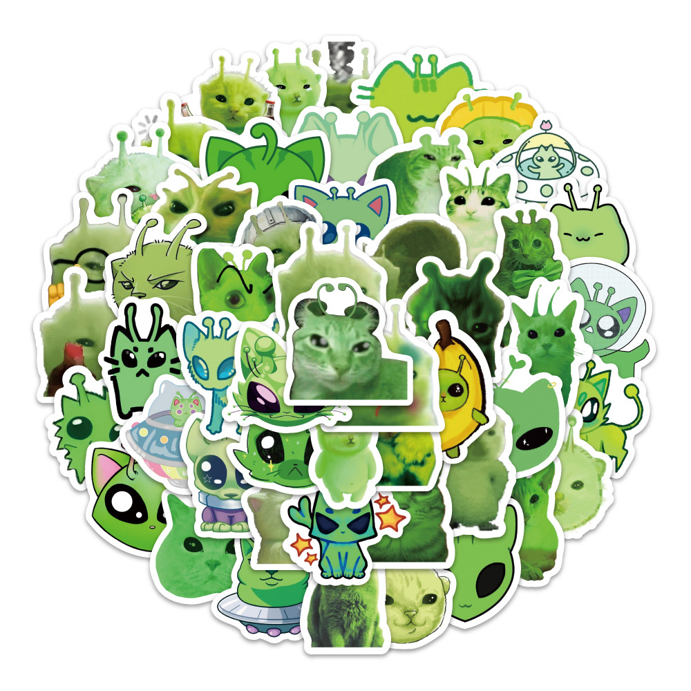 100pcs Fun Alien Cat Emoji Sti - Good Laptop Accessories review and price