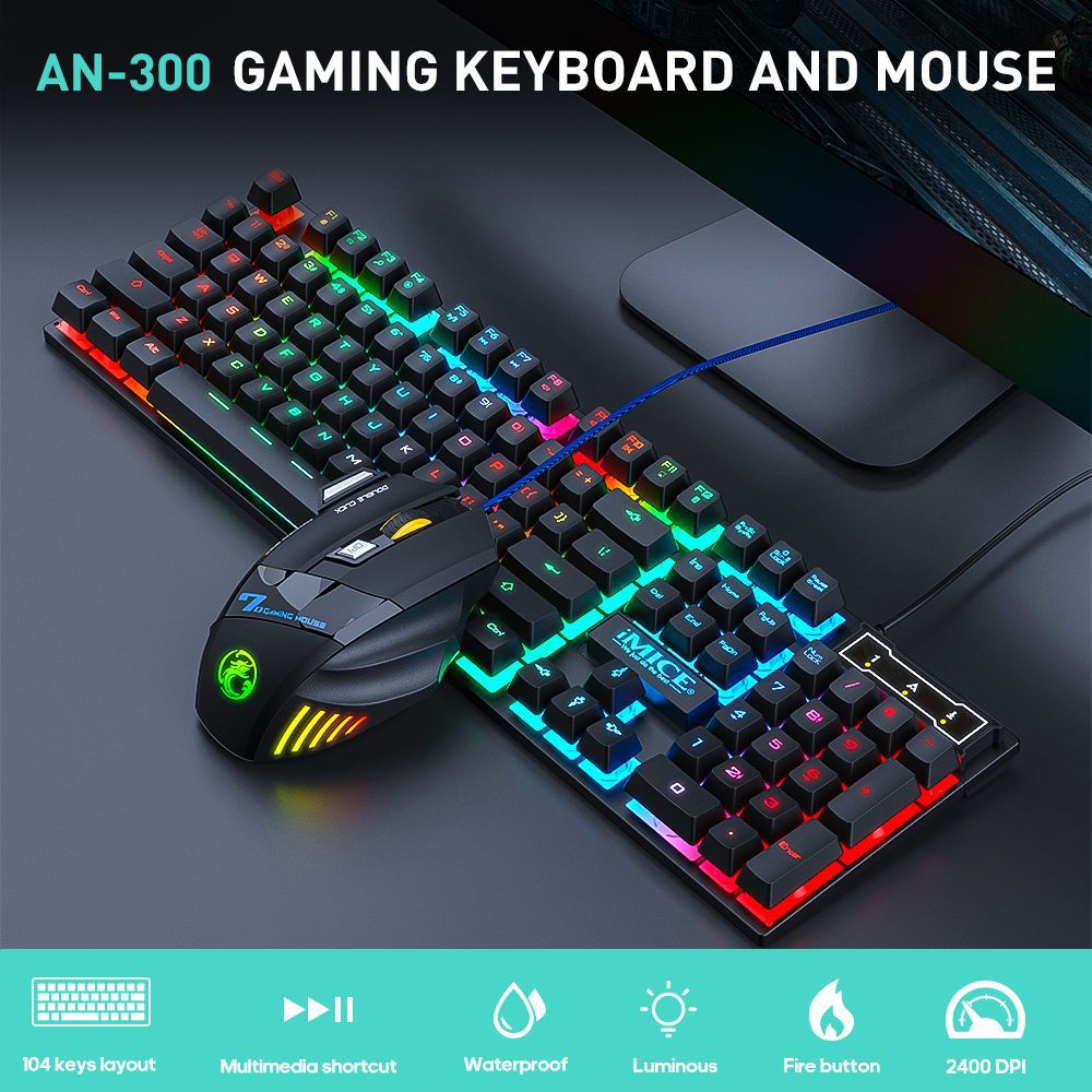 Waterproof Luminous Wired Gami - Laptop Accessories Combo Set review and price