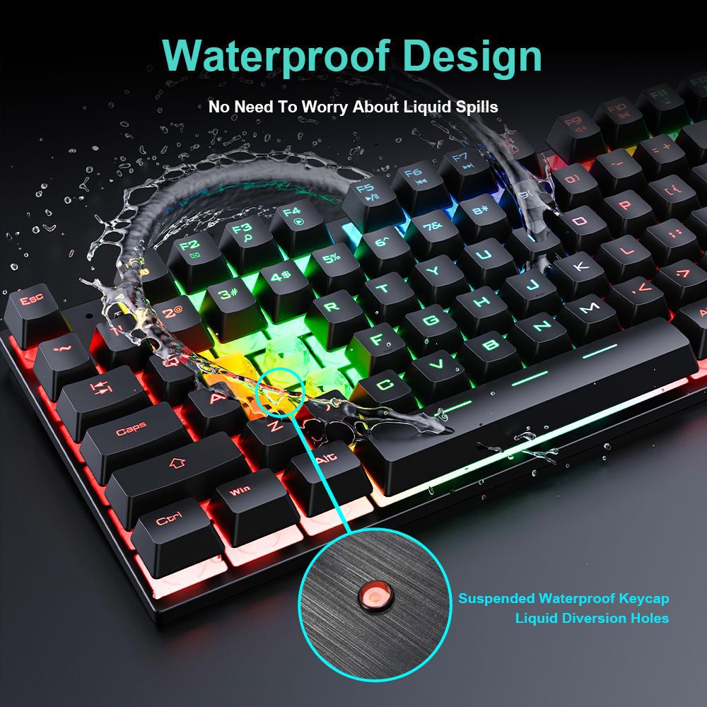 Waterproof Luminous Wired Gami - Laptop Accessories Combo Set review and price