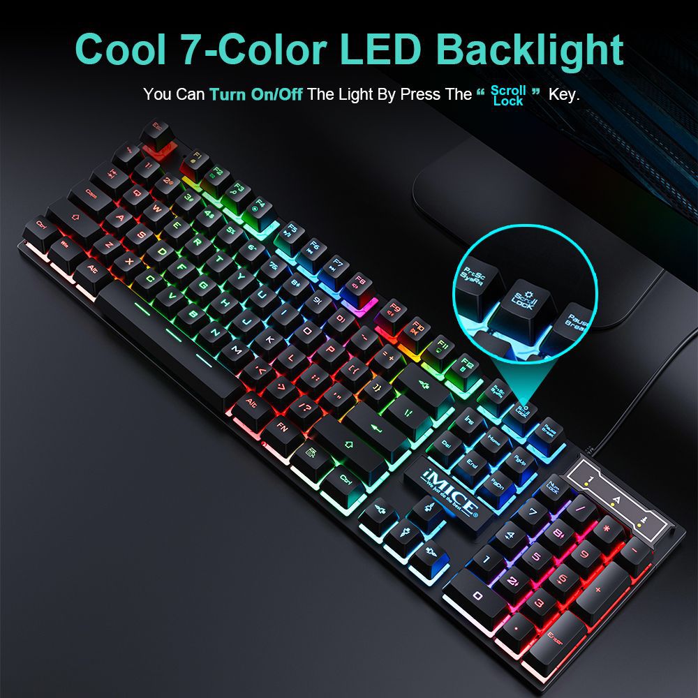 Waterproof Luminous Wired Gami - Laptop Accessories Combo Set review and price